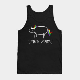 Death Metal rainbow unicorn Tank Top